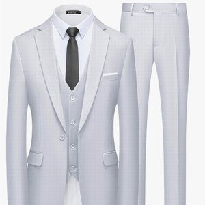 Men's Elegant Silver Suit by